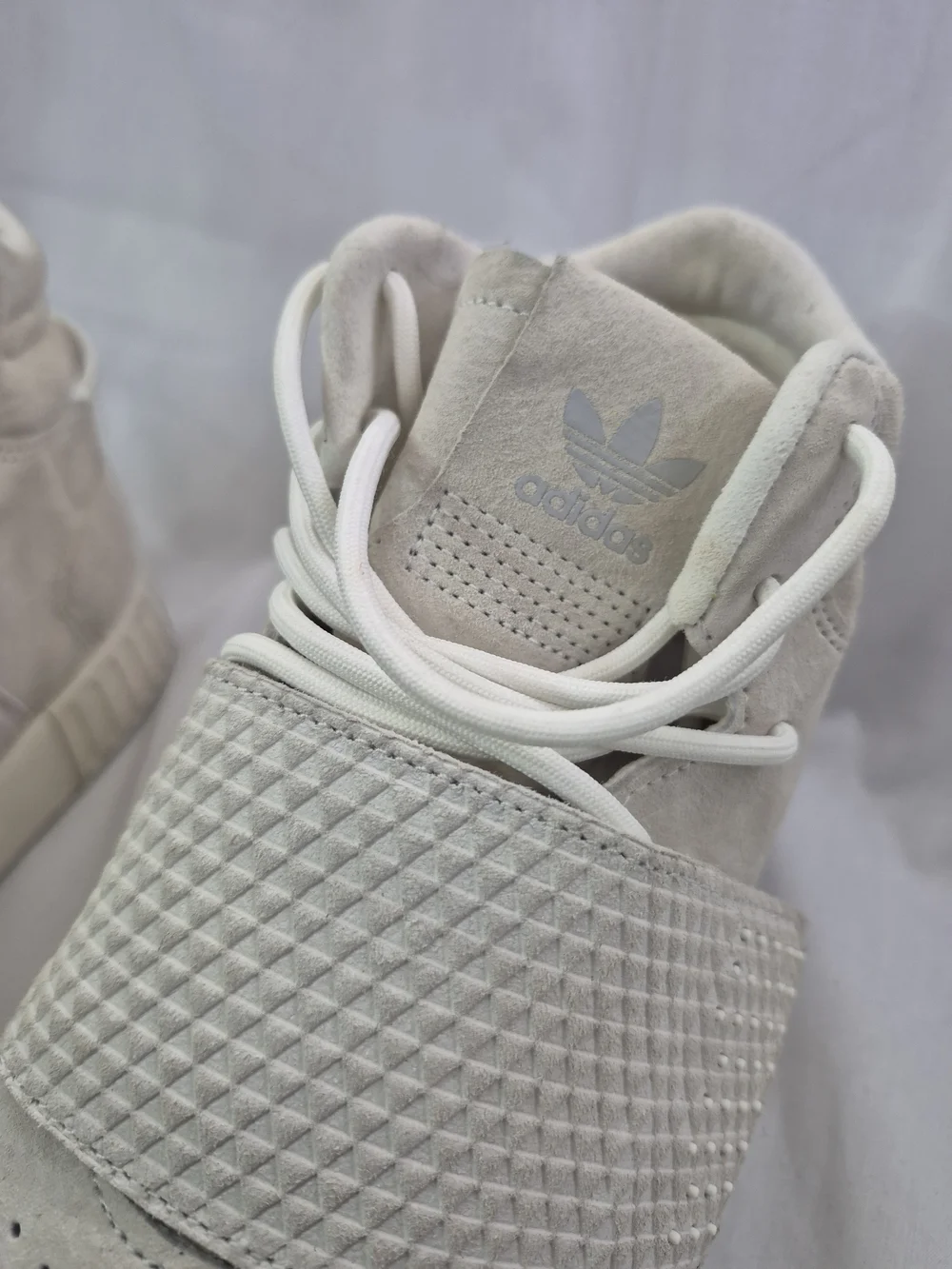 adidas Off-White Suede High-Top Sneakers‎ with Midfoot Strap 8